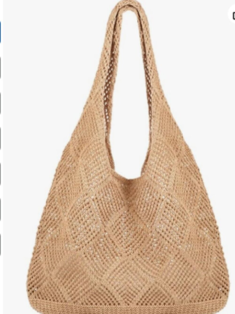 Crochet Beach Tote bag Summer Beach Bag for Women Aesthetic Mesh Tote Bag Hippie
